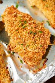 Chicken Coated With Parmesan Cheese gambar png