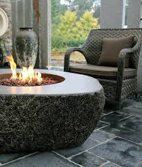 Fiery Rock Fire Table Cast Concrete