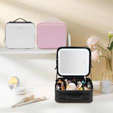 makeup case with mirror led lights