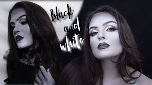 black and white halloween makeup you