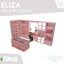 eliza walk in closet the sims 4 build