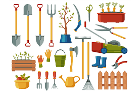 Gardening Equipment Abstract Cartoon