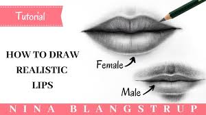 how to draw realistic lips male and