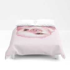 3d baby sloth pink duvet cover bedding