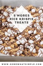 fast and easy s mores rice krispie treats