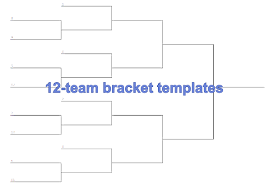 12 Team Bracket Single Elimination Printable Tournament