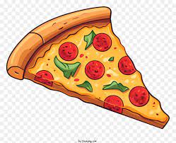 cartoon pizza slice with missing piece