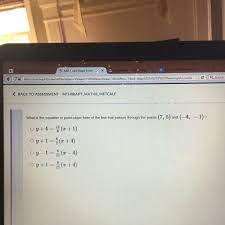 Equation In Point Slope Form