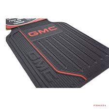 2 front gmc logo floor mats rubber