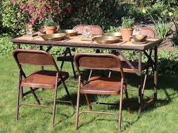 Vintage Rustic Garden Table And Chair