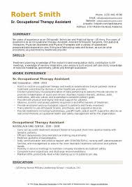 occupational therapy assistant resume