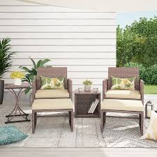 Cushions Outdoor Wicker Set Seating