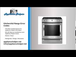 kitchenaid range error codes you