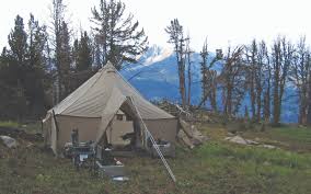 hunting from a canvas wall tent