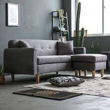 leuven l shaped fabric sofa bedandbasics