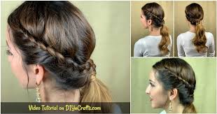 If you have longer hair and sometimes get tired of it hanging in your face but don't want to just pull your hair back in a ponytail, try. Elegant Braided Side Low Ponytail Video Tutorial Diy Crafts