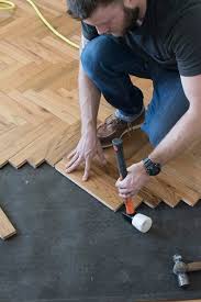 install herringbone hardwood flooring