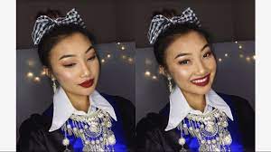 simple makeup look for hmong new years