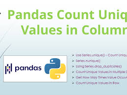 pandas count unique values in column