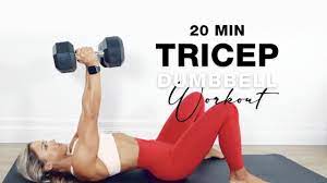 20 min tricep workout with dumbbells at