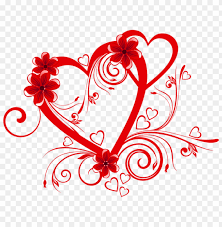 hd png heart with flowers png