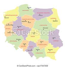 Maps of neighboring countries of poland. Map Of Poland With Voivodeships Vector Illustration Canstock