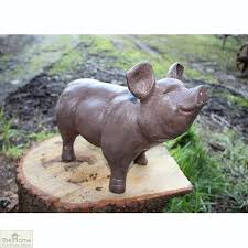 Brown Pig Garden Ornament The Home