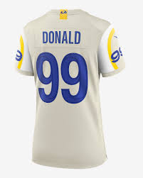 Transaction, fine, and suspension data since 2015. Nfl Los Angeles Rams Aaron Donald Women S Game Football Jersey Nike Com
