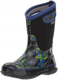 Bogs Kids Classic High Waterproof Insulated Rubber Neoprene Rain Boot Snow Axel Print Black Multi 8 M Us Toddler