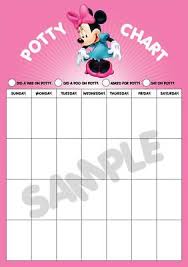 Digital Pink Minnie Mouse Potty Training Chart Free Punch