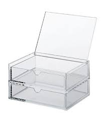 muji acrylic storage 2 drawers with lid