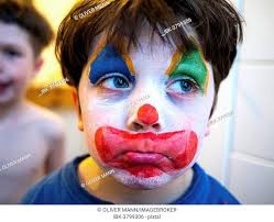 child with a clown makeup germany