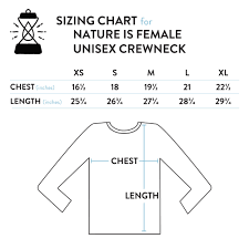 Crew Neck Size Chart 2019