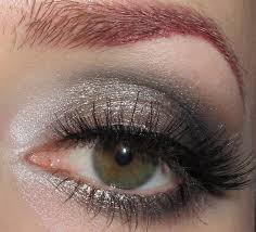 chagne and teal eye makeup look