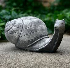 Garden Snail Statue Stone Snail Figure