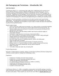 Science Resume Lab Skills Cover Letter
