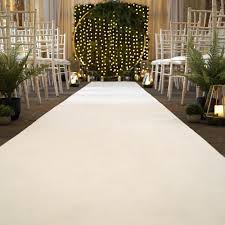 eliza white wedding aisle runner