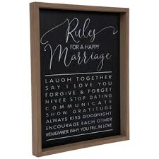 Marriage Rules Wood Wall Decor Hobby