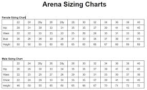 las suit size chart up