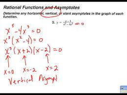 Vertical And Horizontal Asymptotes Of