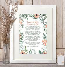 personalised poem print by over over