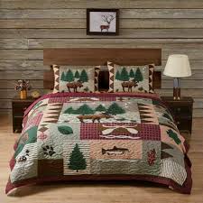 greenland home moose lodge quilt set