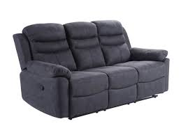 conway grey fabric recliner sofa