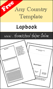 Any Country Lapbook Template Homeschool Helper Online