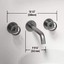 Two Handle Wall Mount Bathroom Faucet