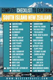 36 best places to visit in south island