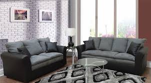 Grey Microfiber Sofa Loveseat