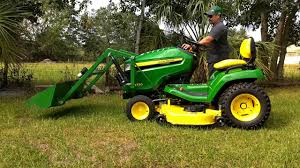 garden tractor with deck and loader