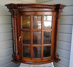 antique wall display curio cabinet