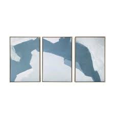 Grays Abstract Framed Canvas Wall Art